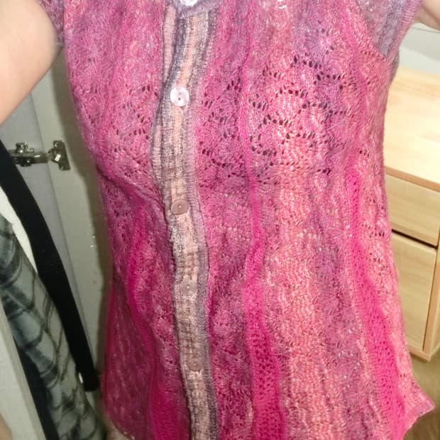 일본 빈티지 mause 아오이 유우 하구미 모리걸 모리룩 자두 가디건