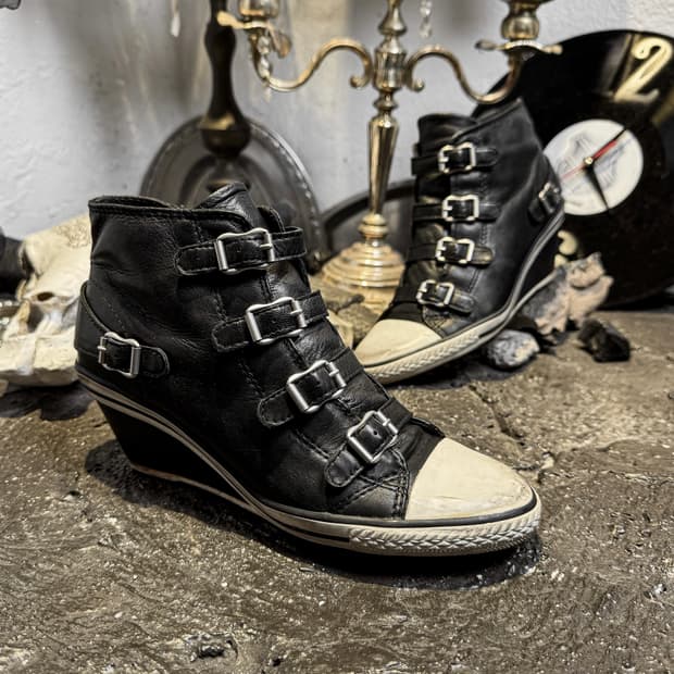 ASH – Multi Buckle Wedge Sneakers 