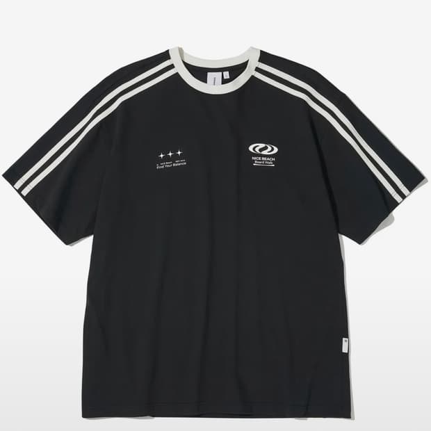 어반디타입 반팔 풋볼 져지 티셔츠 블랙