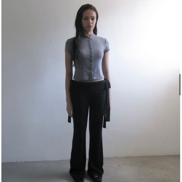 택포)새상품)peyote 폴딩 웨이스트 셔링 팬츠