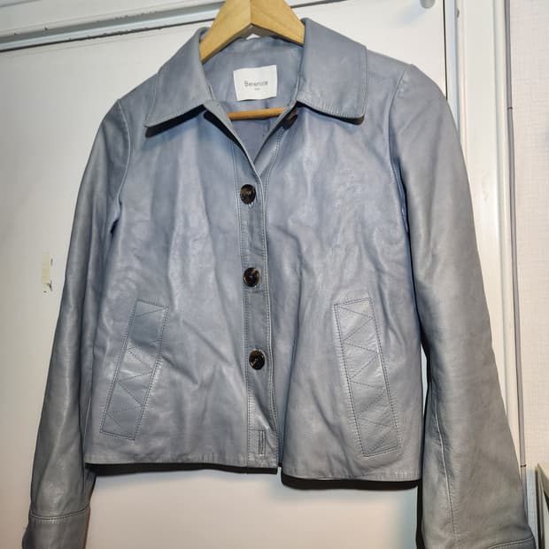 베르니스 천연 양가죽 크롭 자켓 (키160사이즈)(실측참조)