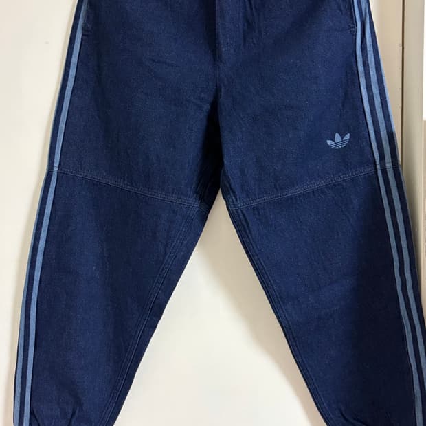 아디다스 데님 조거 팬츠 S
