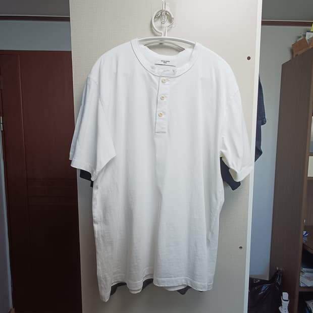 유니온블루 헨리넥 화이트 L사이즈