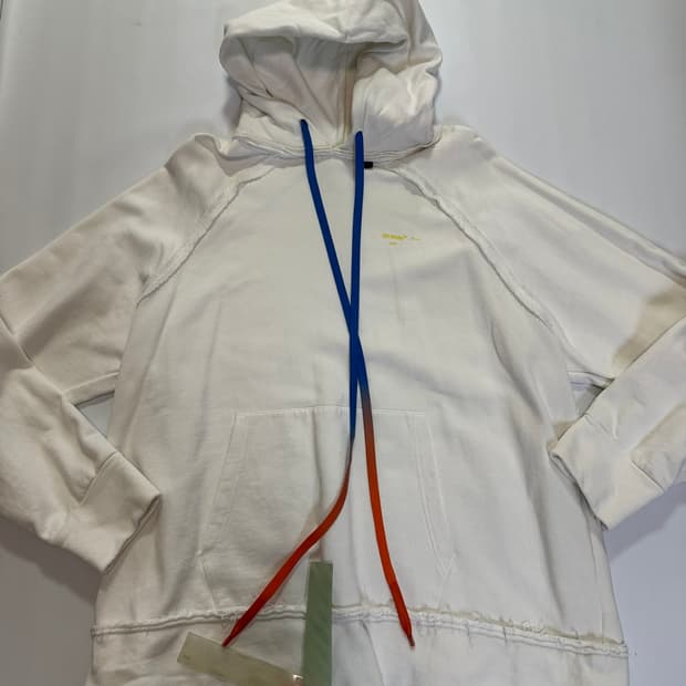 오프화이트 흰색 후드티(L사이즈)