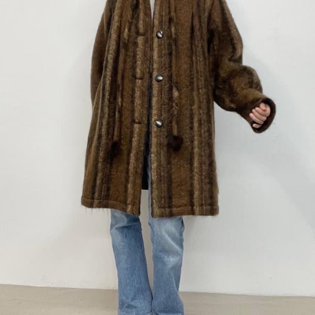 80s 빈티지 모헤어 코트