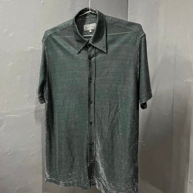 Primo ciro citterio 메탈릭 하프 셔츠