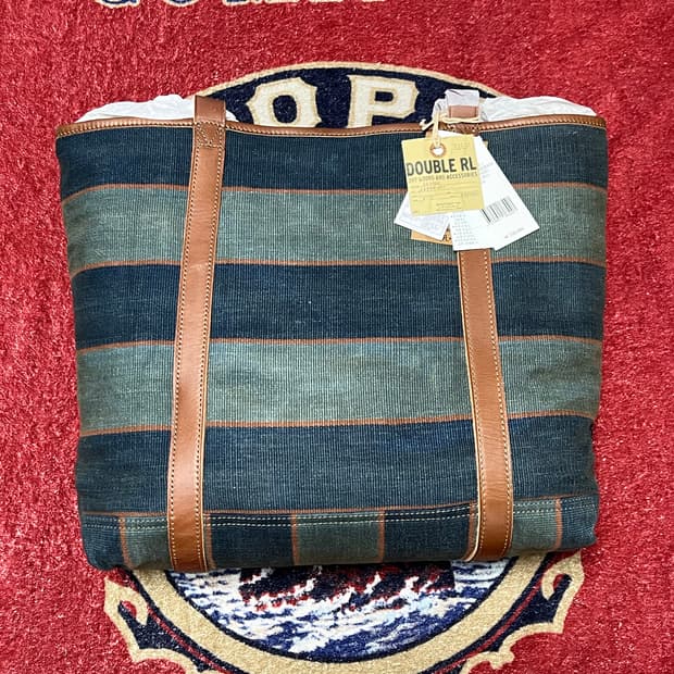 더블알엘 (RRL) 핸드우븐 스트라이프 토트백