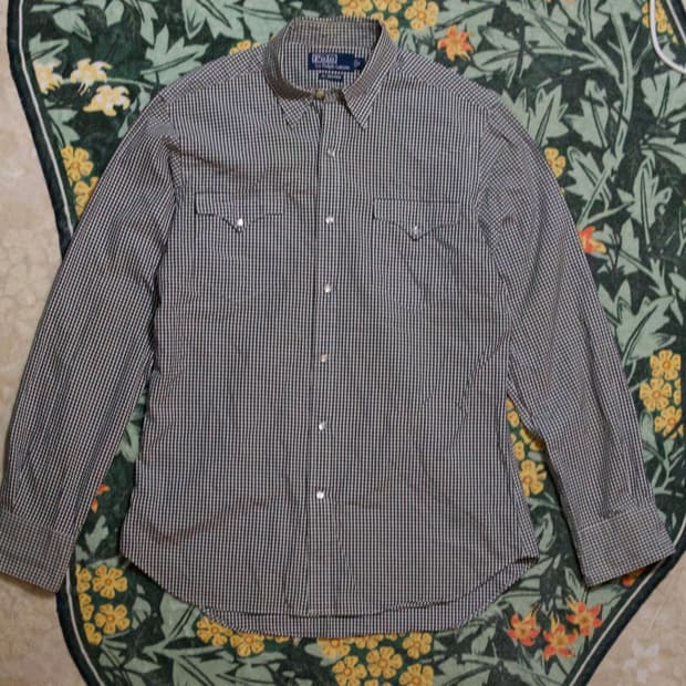 폴로 랄프로렌 RL 웨스턴 체크 셔츠 L