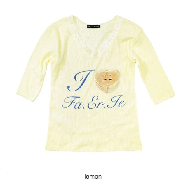 fa.er.ie lace T-shirt (lemon)
