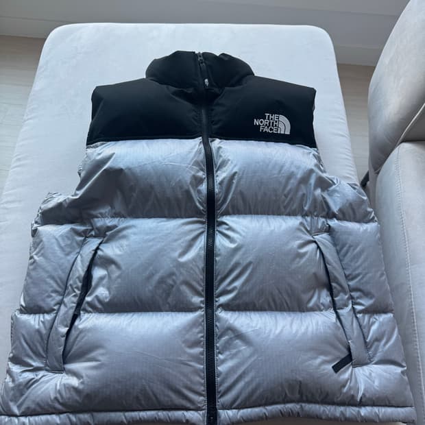 노스페이스 화이트 라벨 노벨티 눕시 다운 베스트 헤더 그레이 3XL