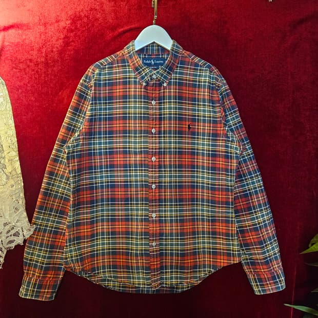 폴로랄프로렌 00's Vintage 버튼다운 체크 셔츠 XL size
