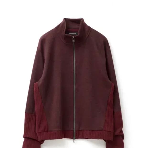 [3]해칭룸 더블 슬리브 트랙 가디건 - 다크 레드