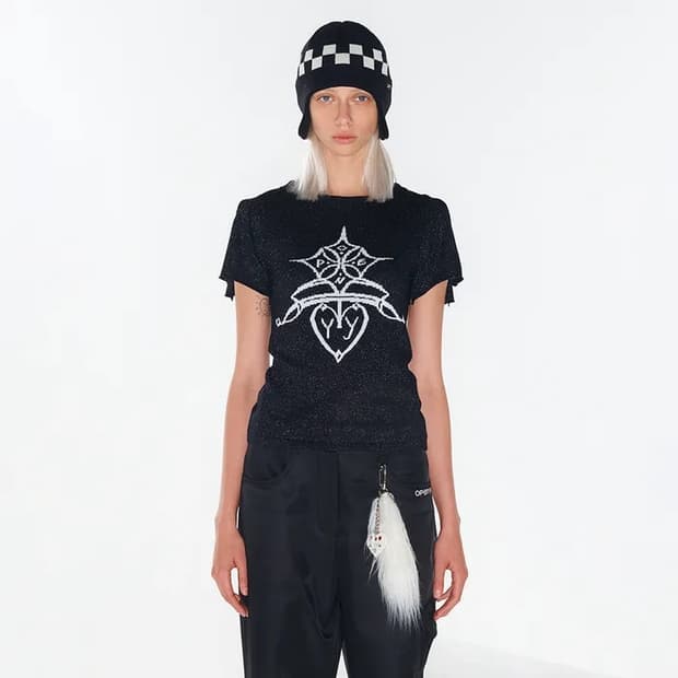 오픈와이와이 SLIT SHOULDER KNIT TOP (black)