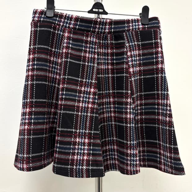 빈티지 체크 스커트