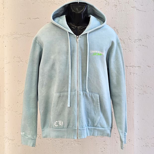 [M] 크롬하츠 세인트바스 한정판 후드집업 라이트블루 C0101C010