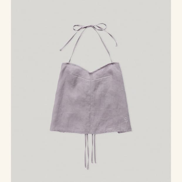 구해요)) 스무스무드 lora halter neck top 라일락