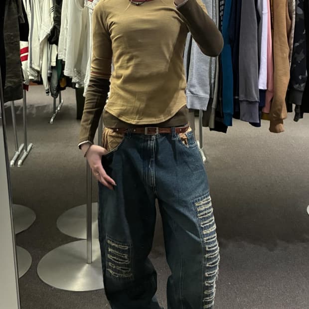 Brownish Denim Vibe 📜🥏