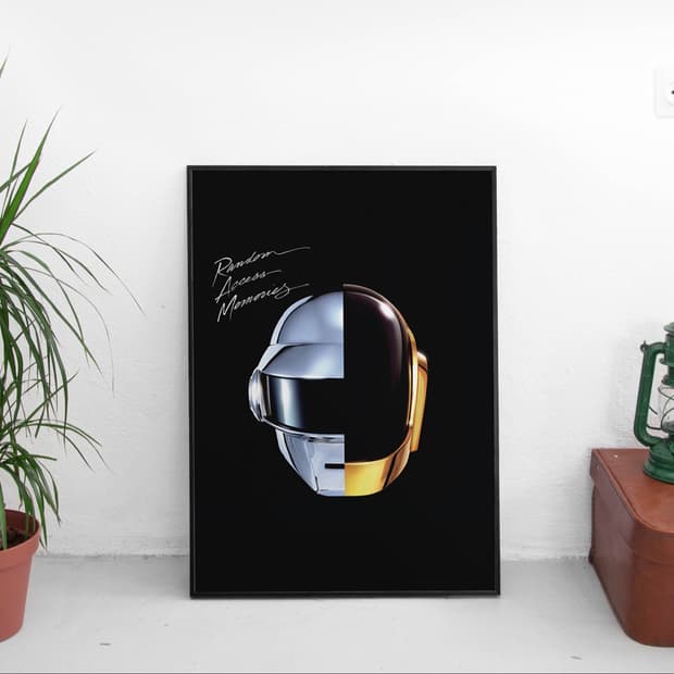 다프트펑크 daftpunk 액자 50x70cm 대형 사이즈 뮤지션