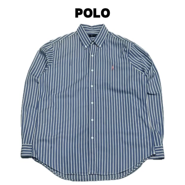 (M) 랄프로렌 핑크포니 스트라이프 셔츠