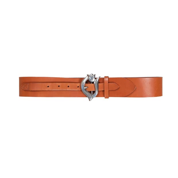I.S. Tulip Buckle Leather Belt