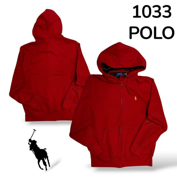 폴로 레드 후드 집업 S