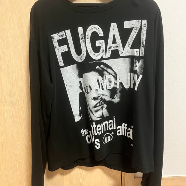 Fugazi long sleeve T shirt black 롱슬리브 펑크