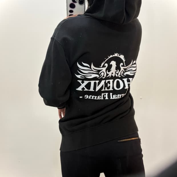 *+:。.。다크웨어 피닉스 프린팅 스웨트 후드집업。.。:+*