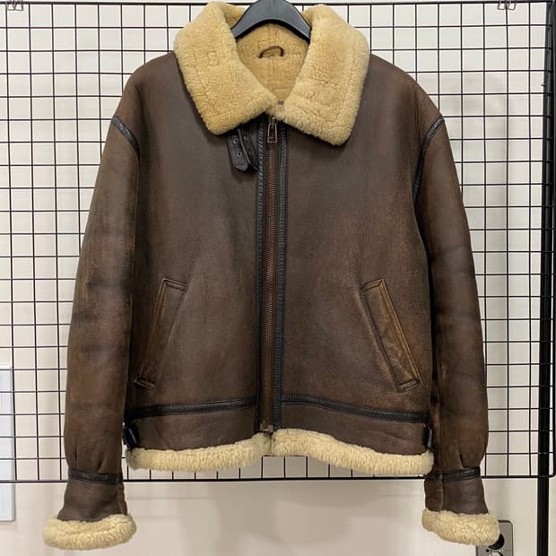 Italy 빈티지 B-3 양가죽 양털 무스탕