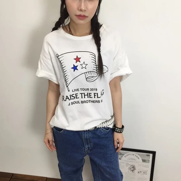 J SOUL BROTHERS 2019 Flag Logo Tee