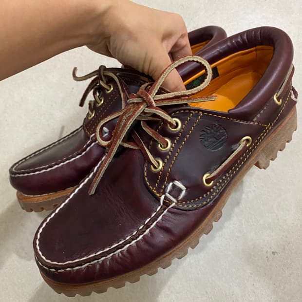 팀버랜드 3아이 보트슈즈 버건디 6.5
