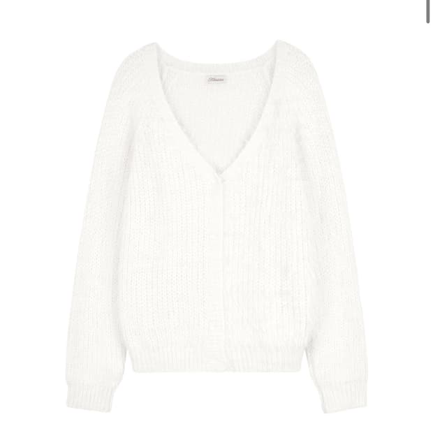 클리시어 슈가플럼 가디건 화이트