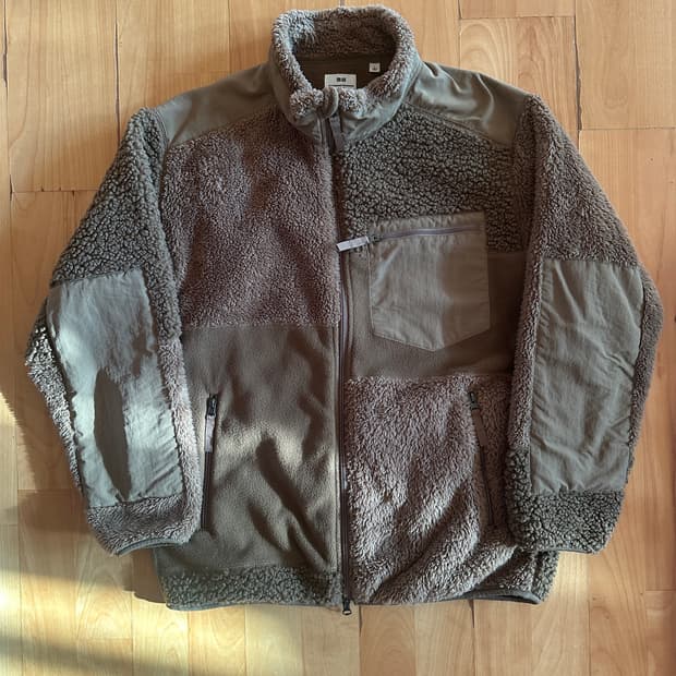 유니클로 x 엔지니어드 가먼츠 플리스 자켓 후리스 탄 베이지