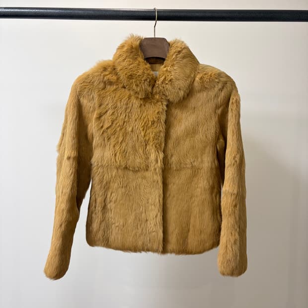 system 시스템 레빗 토끼털 퍼 자켓