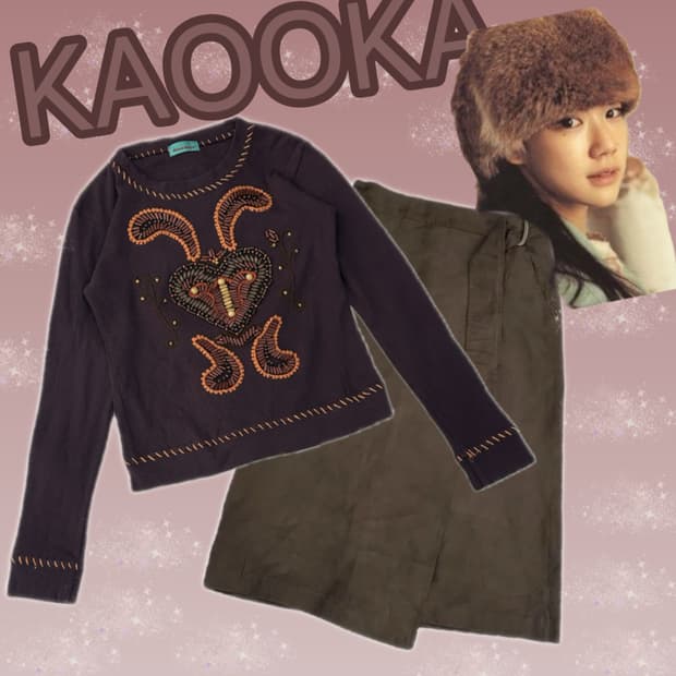 🌰하구미 에스닉 보헤미안 🌰가을 모리걸 우드비즈 브라운 코디세트