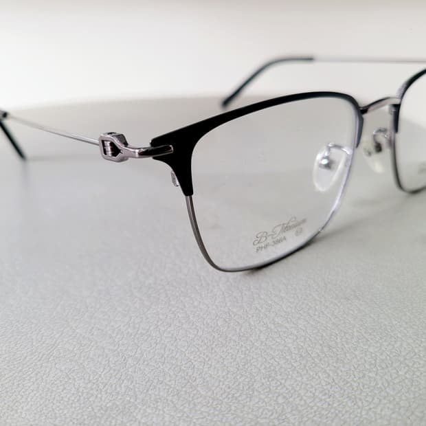 폴휴먼안경 PHF-386A 블랙/실버 티탄