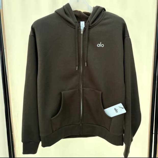 한정수량/초특가/무료배송/새상품/알로 후드집업 에스프레소