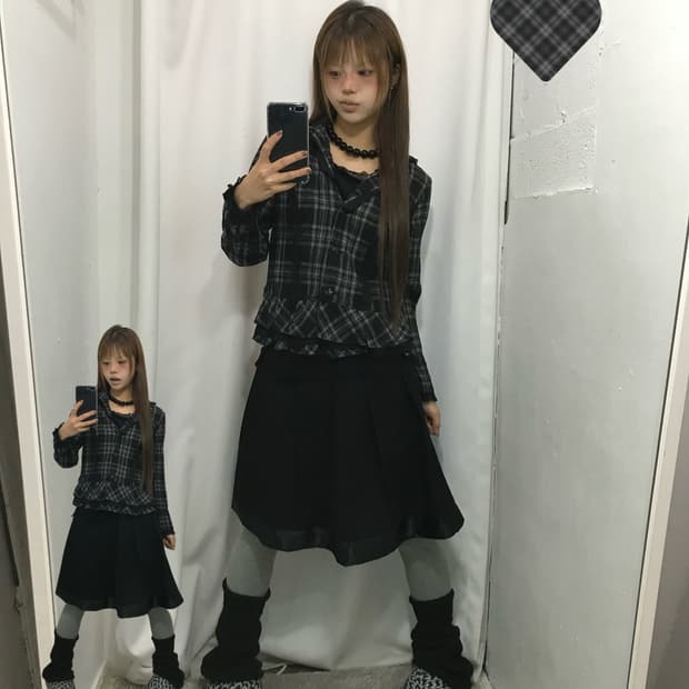 🖤체크 프릴 코디 세트 🖤
