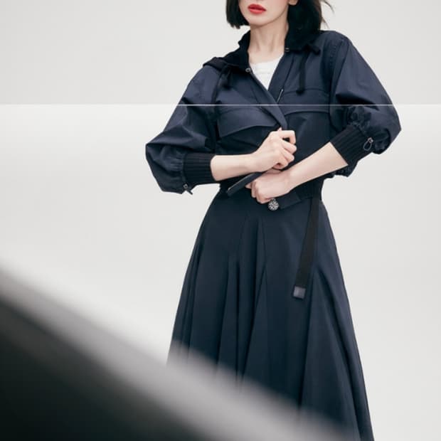 미샤 바스락 광폭 벨티드 스커트