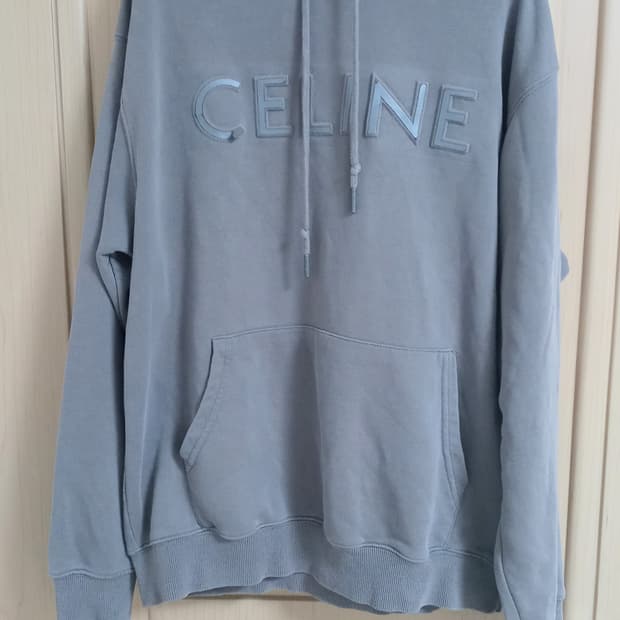 정품 셀린느 톤온톤 로고 루즈 후디 후드티 남여공용
