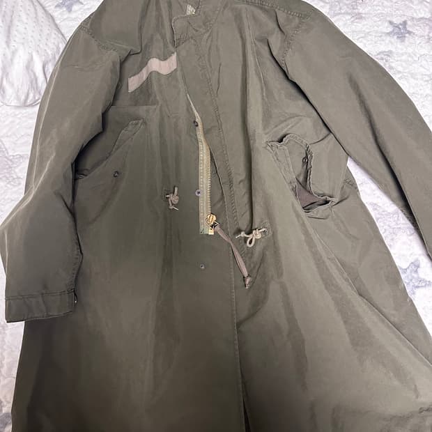 시오타 / M-65 피쉬테일 파카 스톤 워시 올리브 / 5