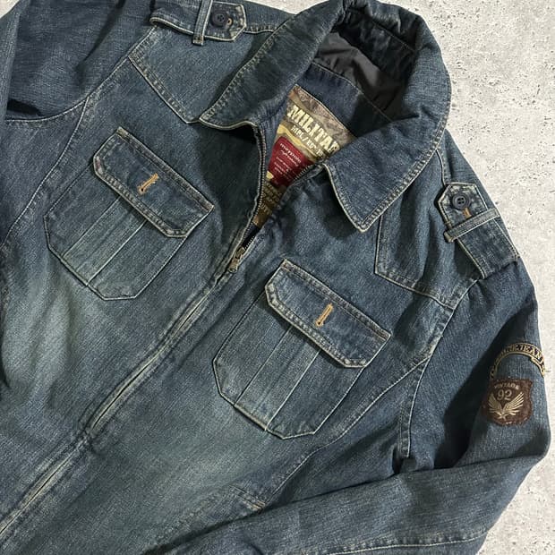 Military Denim Field Jacket 밀리터리 데님 필드 자