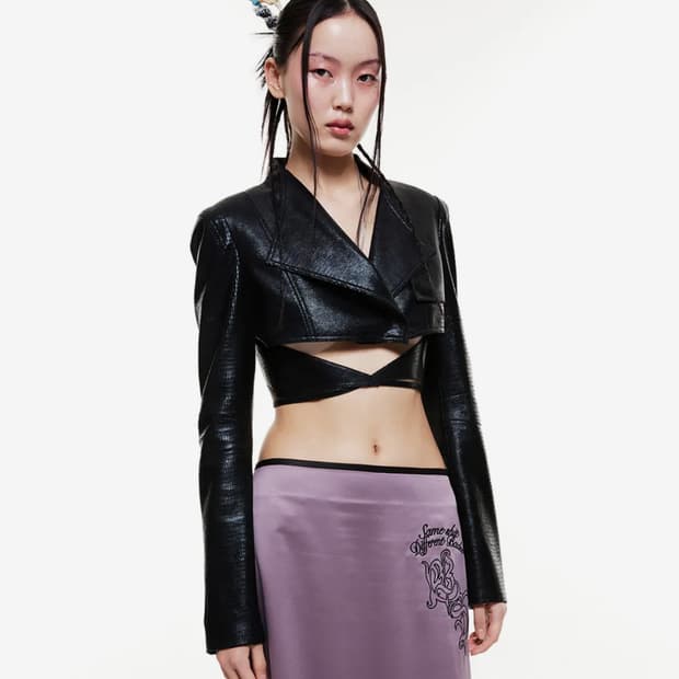 배디 크롭 스트링 블레이저 자켓 M