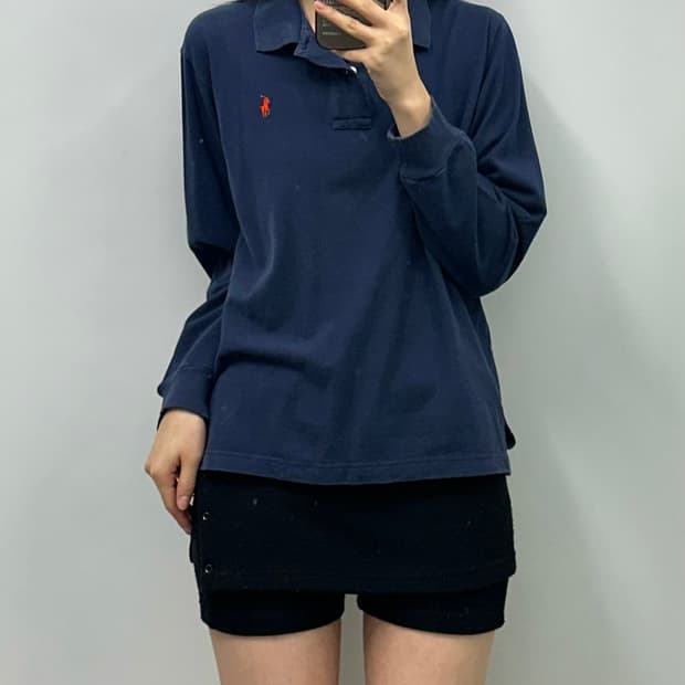 폴로 랄프로렌 신형 네이비 긴팔 카라 티셔츠