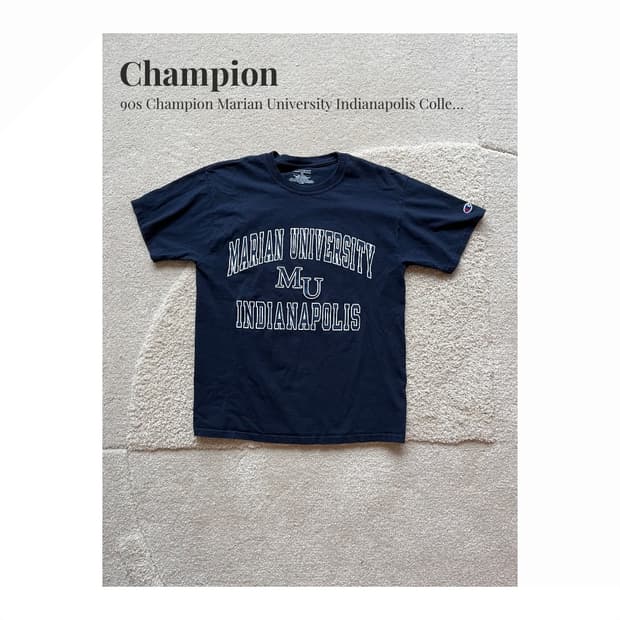 90s Champion 마리안 유니버시티 칼리지 티셔츠 (100)