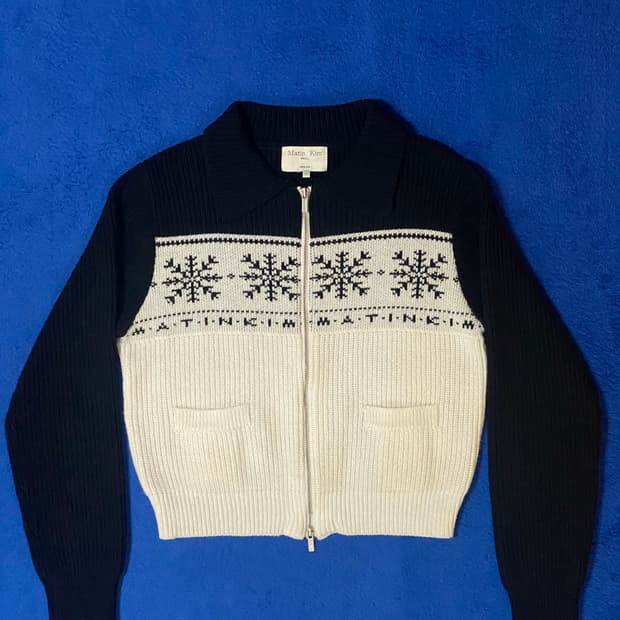 MatinKim 마뗑킴 스노우플레이크 니트집업 블랙