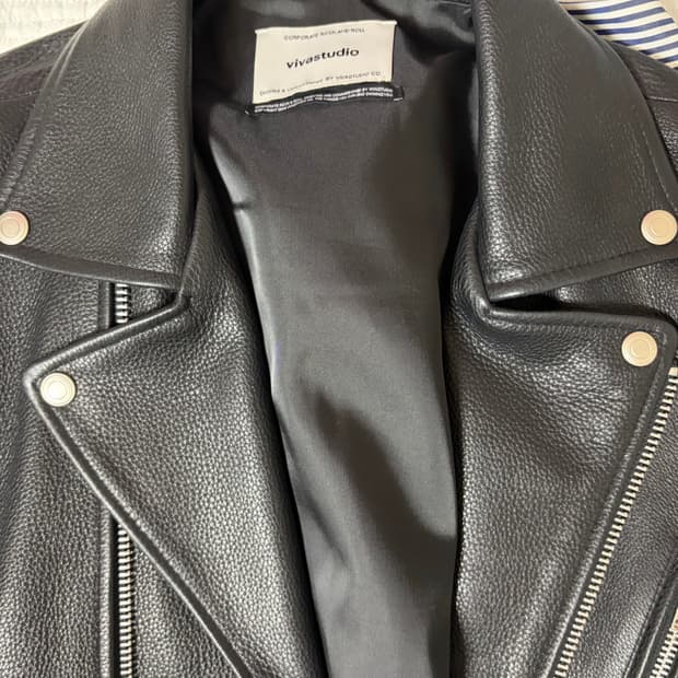비바스튜디오 양가죽 라이더 가죽자켓