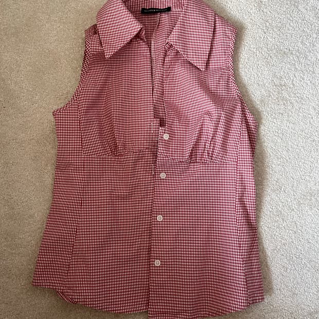 브랜디멜빌 체크 블라우스