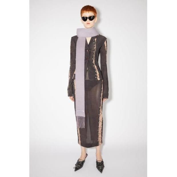 아크네스튜디오 스키니 알파카 울 스카프