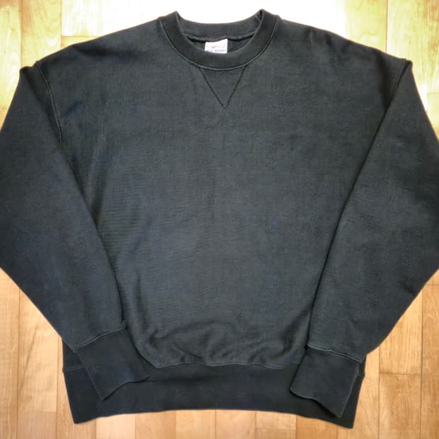 아웃스탠딩 리버스 헤비 스웻셔츠 블랙 L