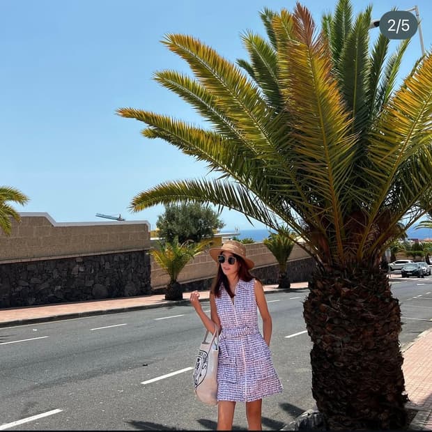 비클라 린톤 트위드 집업 원피스